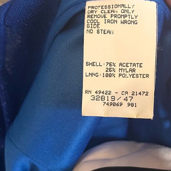 Jessica McClintock Gunn Sax Blue Shimmer Maxi Dress Size 3/4 - Picture 8 of 11